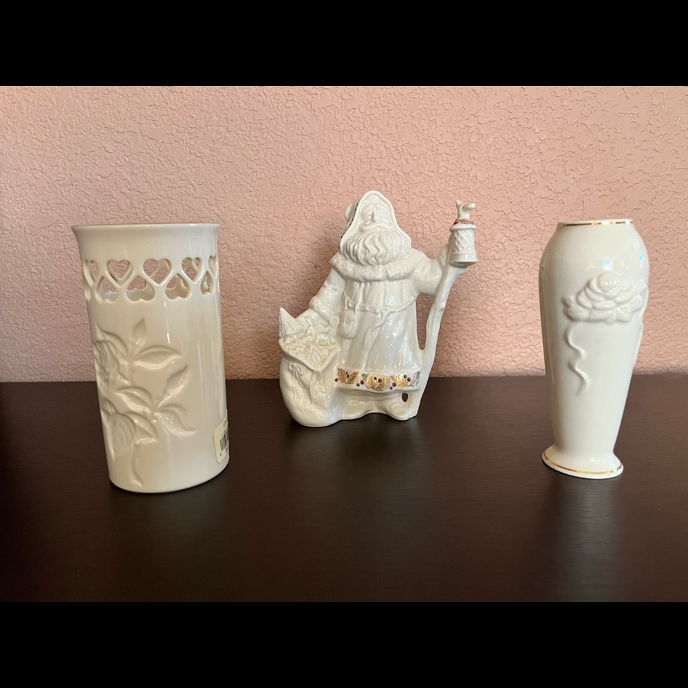 Beautiful Lenox Lot China Jewels Collection and 2 Rose Vases